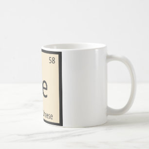 Caneca De Café Ce - Queijo Creme Química Símbolo da Tabela Periód