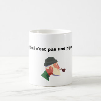 Caneca De Café Ceci taça Magritte n'est pas une pipe