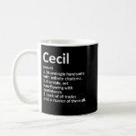 Caneca De Café CECIL Definição Nome personalizado Funny Birthday<br><div class="desc">CECIL Definição Nome Personalizado Funny Birthday Idea</div>