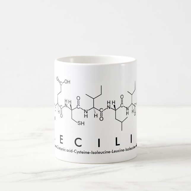 Caneca De Café Cecilia peptide name mug (Centro)
