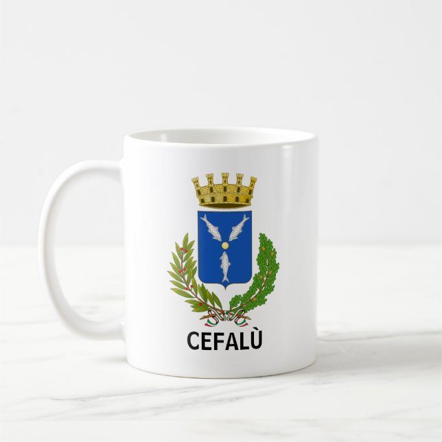 Caneca De Café Cefalù casaco de armas - Sicília (Esquerda)