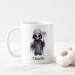 Caneca De Café Ceifador de Halloween Personalizado