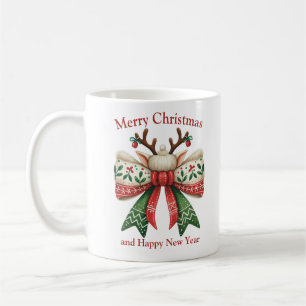 Caneca De Café Ceifadores de renas de Natal elfos de arco rústico