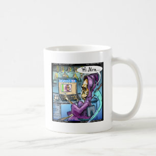 Caneca De Café Ceifeira & Presentes Engraçados de Skythe Cartões