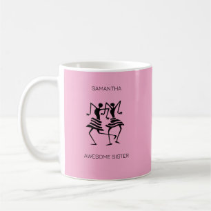 Caneca De Café Celebração da Irmã Espetacular Silhouette Bonita
