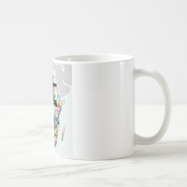 Caneca De Café Celebração de África em Flags Design (Direita)