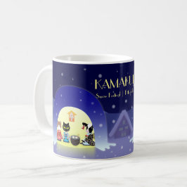 Caneca De Café Celebração de Neve de Edo-Neko