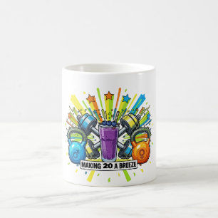 Caneca De Café Celebração de Smoothie de Treino Personalizável
