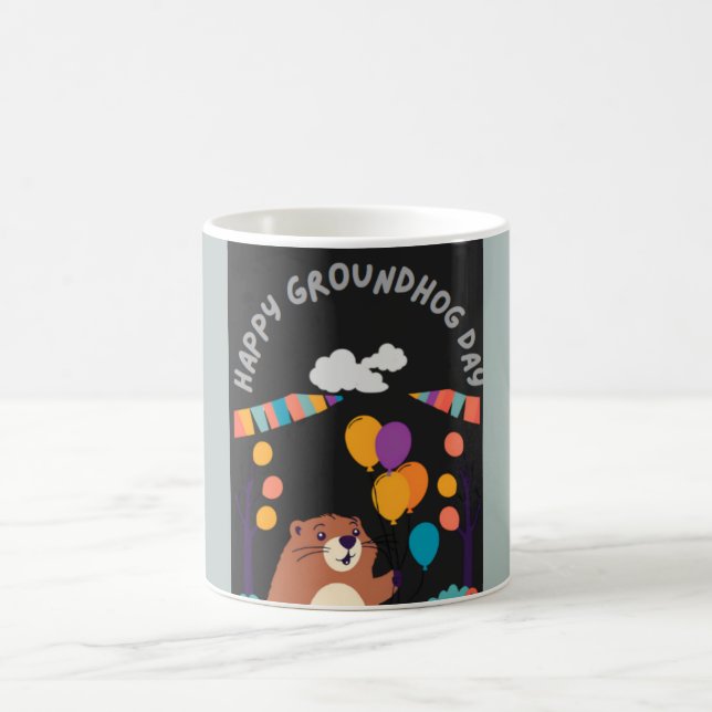 Caneca De Café Celebração do Dia da Marmota: Sombra ou Sombra? (Centro)