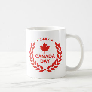 Caneca De Café Celebração do Dia do Canadá – Festa Canadense de 1