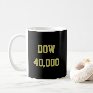 Caneca De Café Celebração do mercado de ações da Dow 40000