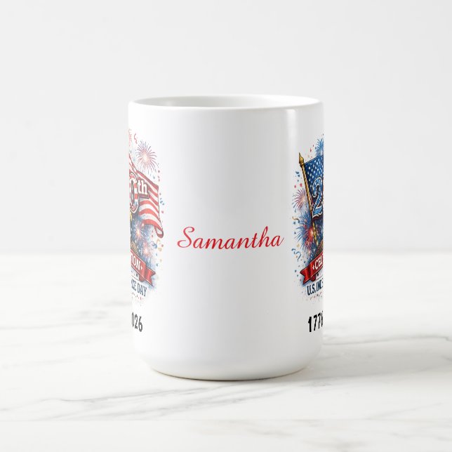 Caneca De Café Celebração dos 250 anos do Dia da Independência do (Centro)