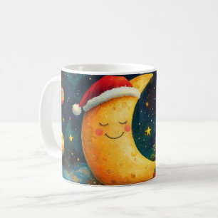 Caneca De Café Celebração Engraçada da Lua de Natal