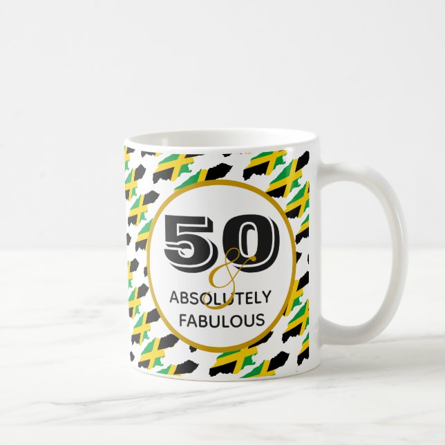 Caneca De Café Celebração JAMAICA 50 e Absolutamente Fabulosa (Direita)