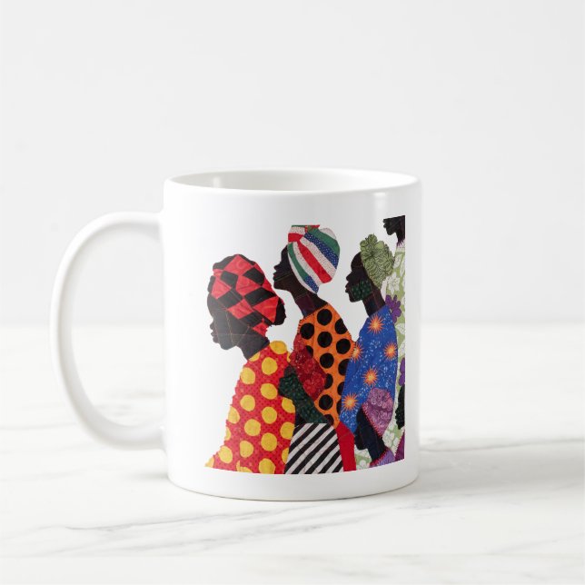 Caneca de Café Celebrando a Arte das Mulheres Quil (Esquerda)