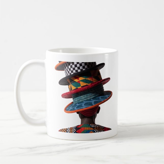 Caneca de Café Celebrando a Arte das Mulheres Quil (Esquerda)