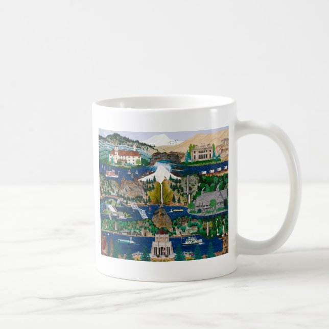 Caneca De Café Celebrando o desfiladeiro do rio Columbia (Direita)