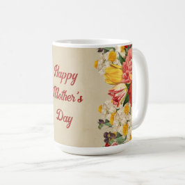 Caneca De Café Celebrando o Dia de as mães 2024 com Bright Floral
