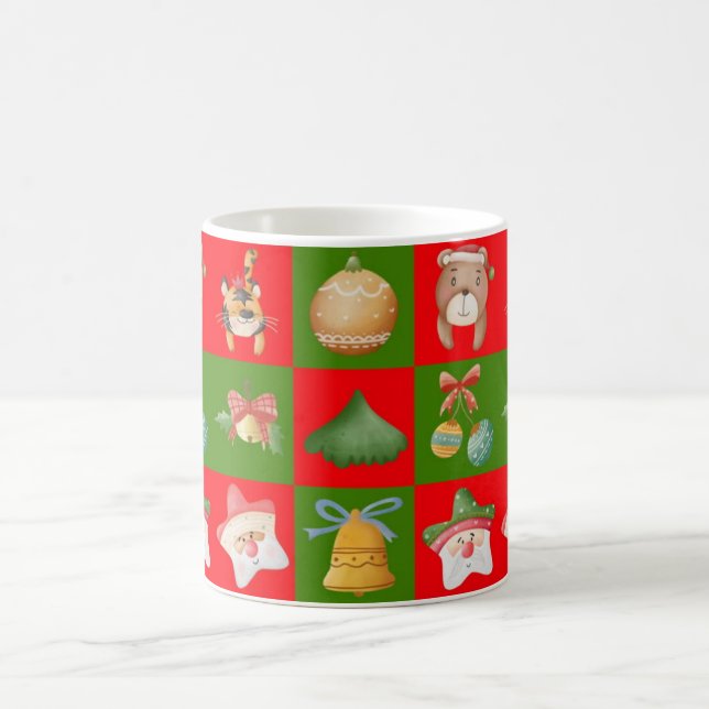 Caneca De Café Celebrando o padrão de Natal (Centro)