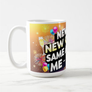 Caneca De Café Celebrar 2025 Ano Novo, Novos Objetivos, Mesmo Inc