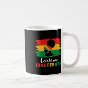 Caneca De Café Celebrar A Décima Junta de Negras Messy Bun 1865 E