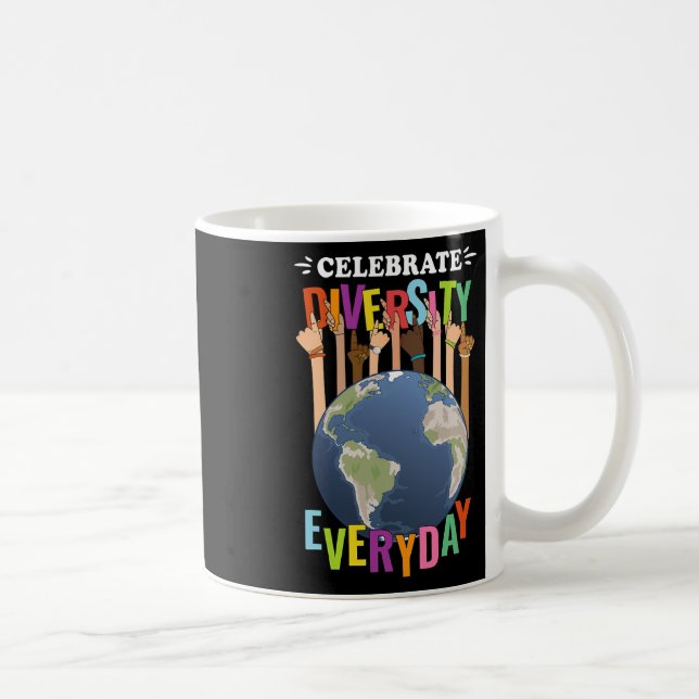 Caneca De Café Celebrar Diversidade Cotidiana Estudantes de Profe (Direita)
