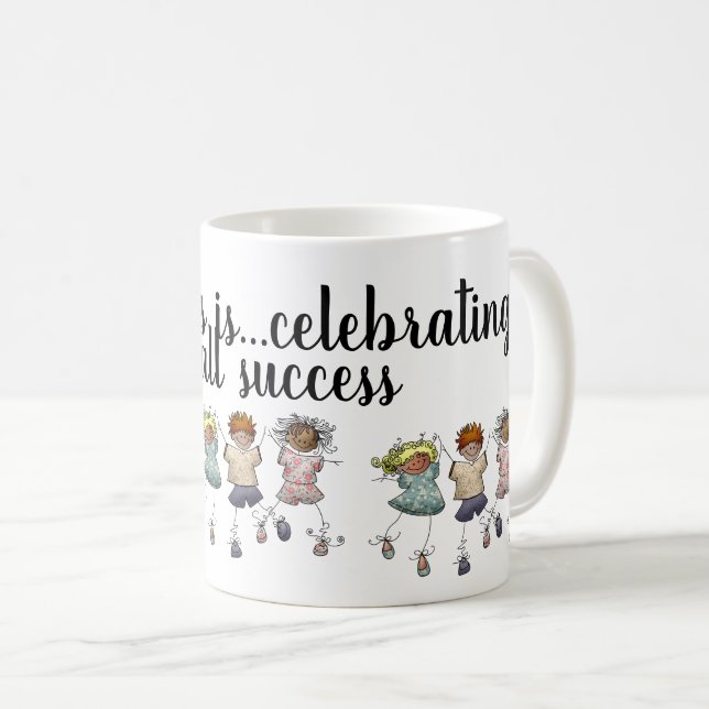Caneca De Café Celebrar Felicidade: Pequenos Sucessos Importam Te (Frente Esquerda)