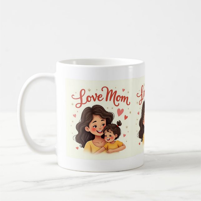 Caneca De Café Celebrar o amor da mãe com um aconchego (Esquerda)
