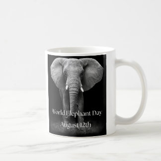 Caneca De Café Celebrar o Dia Mundial do Elefante: Design majesto