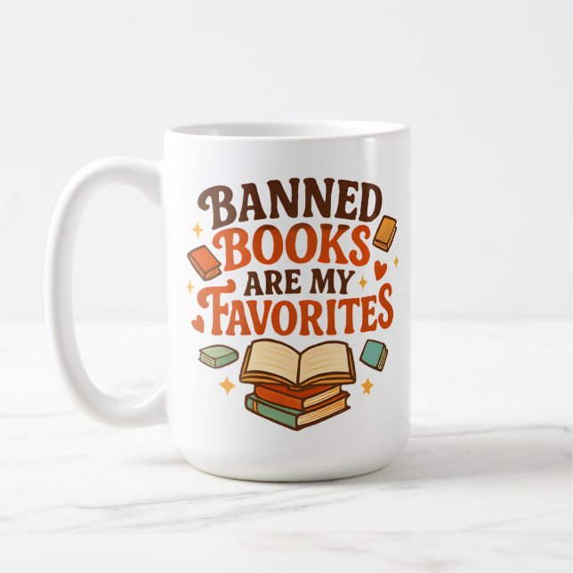 Caneca De Café Celebrate Banned Literature Pride (Esquerda)