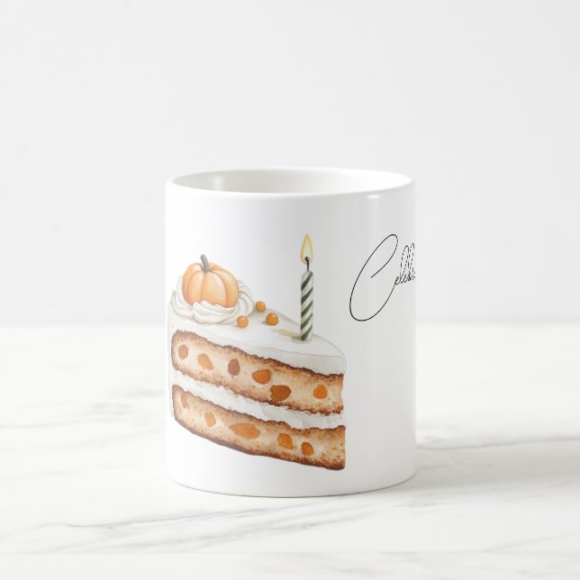 Caneca De Café Celebrate Pumpkin Cake Candle   (Centro)