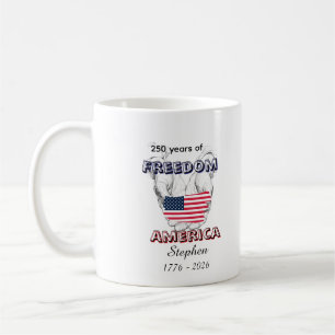 Caneca De Café Celebre 250 Anos da América Aniversário EUA 