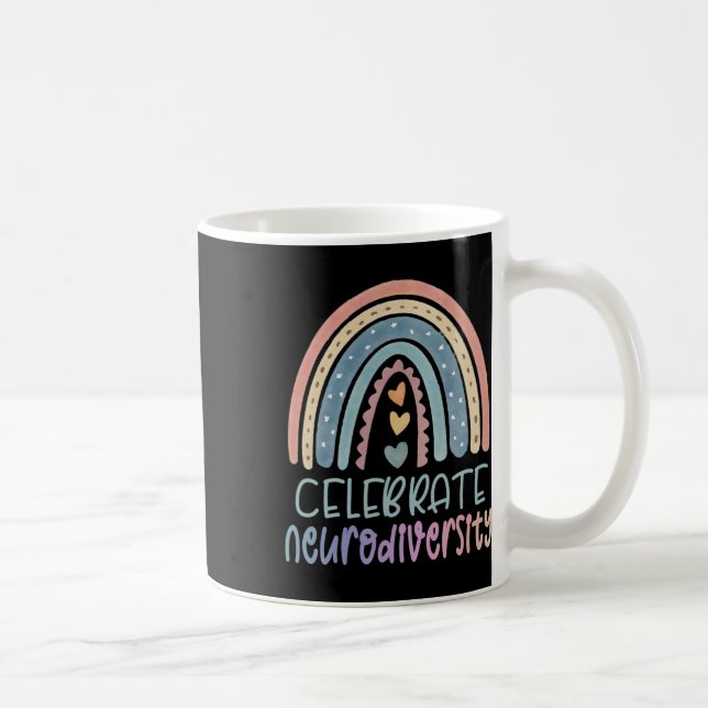 Caneca De Café Celebre a Neurodiversidade Saúde Mental Conscienti (Direita)