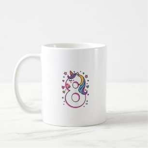 Caneca De Café Celebre Feliz Aniversário de 8 Anos Para Menina