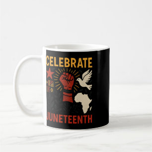 Caneca De Café Celebre o Juneteenth Vintage História Negra Africa