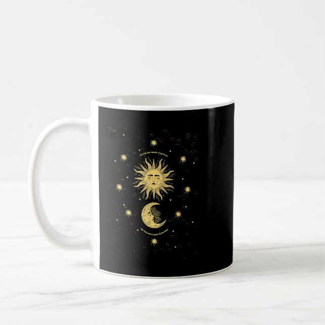 Caneca De Café Celestial Mística Sol Lua Gótica Boho Bohemian A (Esquerda)