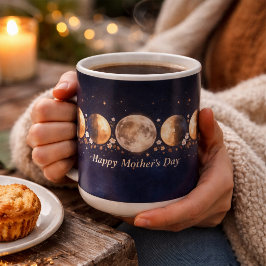 Caneca De Café Celestial Moon Phase Mother's Day Mug