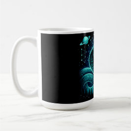 Caneca De Café Celestial Snake – Cosmic Ancient Wildlife Galaxy