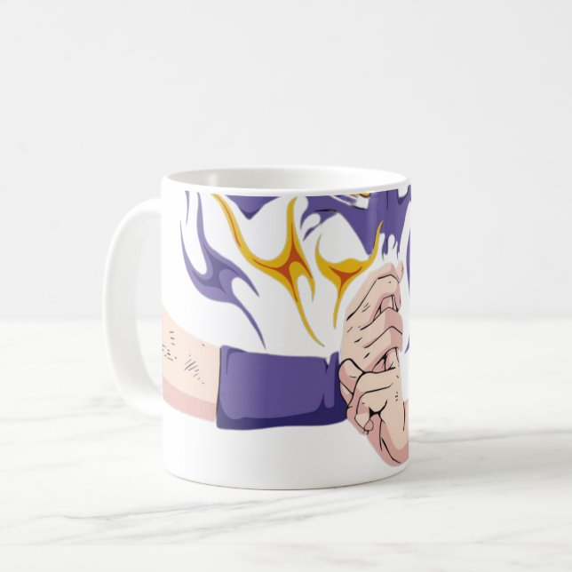 Caneca De Café 🌀Celestial Warrior & Nine-Tailed Spirit (Frente Esquerda)