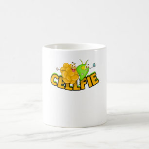 Caneca De Café CELLFIE - Célula molecular de microbiologia cient