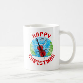 Caneca De Café Cello Christmas Cellist Professor de música