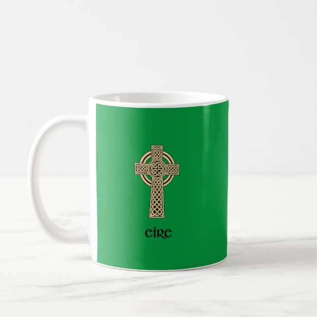 Caneca De Café "Celtic Cross - Eire" (Esquerda)