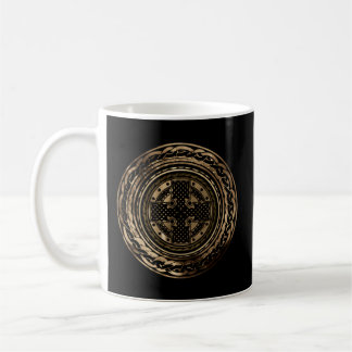 Caneca De Café Celtic Cross Knot Irish Scottish Shield Warrior