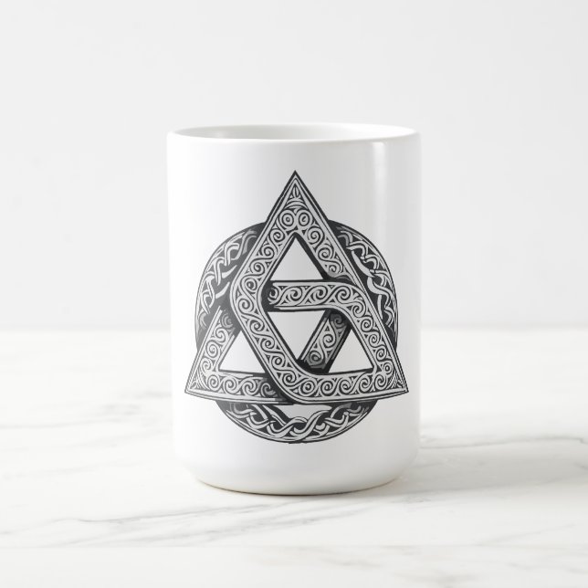 Caneca De Café Celtic symbol, trinity knot (Centro)