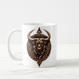 Caneca De Café Celtic Tribal Taurus Zodiac Mug