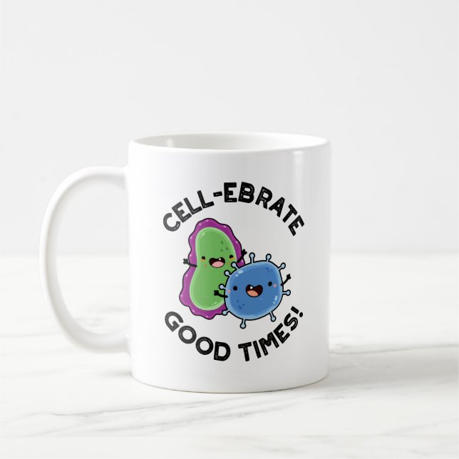 Caneca De Café Célula celebra Bacterias Engraçadas Bacterias (Esquerda)