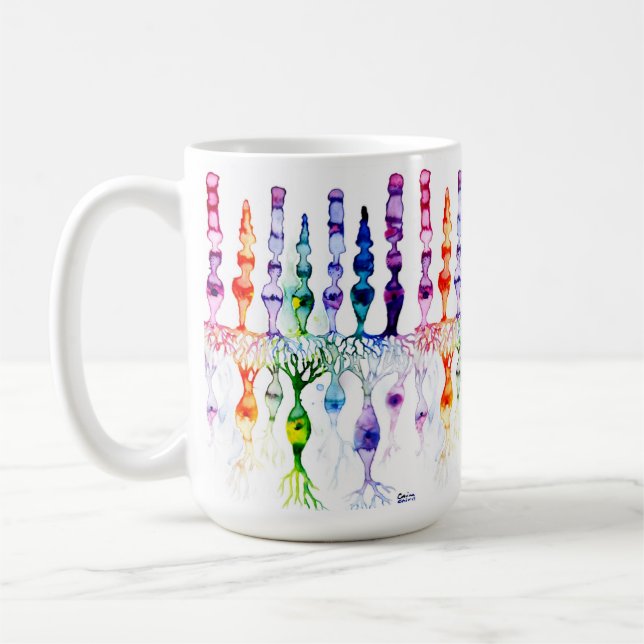 Caneca De Café Células de cone e neurônio bipolar da retina (Esquerda)