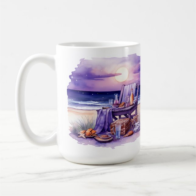CANECA DE CAFÉ CÉLULAS DE TEMA PICNICO DA PRAIA (Esquerda)