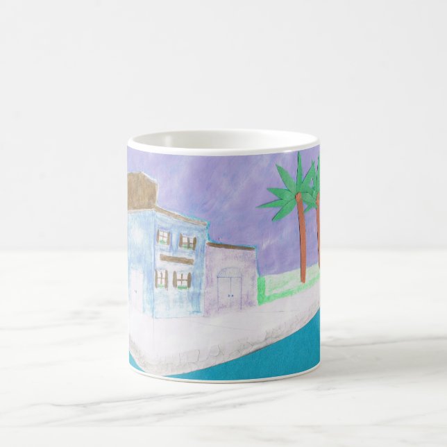 Caneca De Café Cena da Vila de Caribe (Centro)