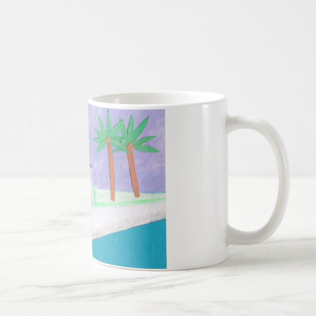 Caneca De Café Cena de Caribe (Direita)